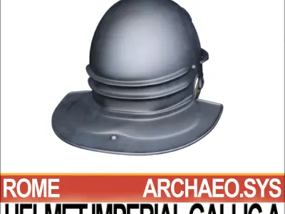 Roman Legionary Helmet Imperial Gallic A 3D model
