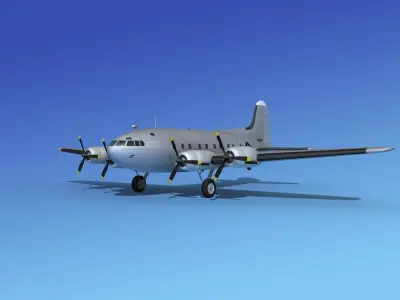 Boeing 307 Stratoliner US Army Air Corps 1 3D model