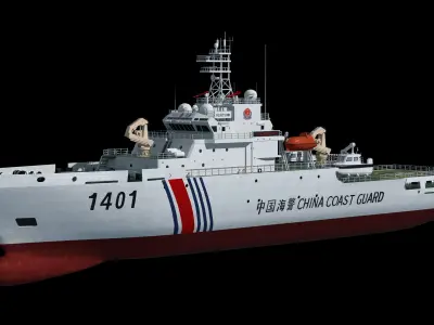 China Coast Guard Ship 1401 Maritime Law  3D model