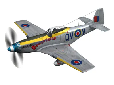 North American P-51K Mustang MK IV - Dooleybird 3D model