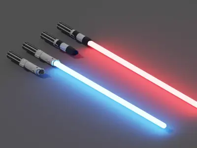 Magica Voxel Lightsaber Models 3D model