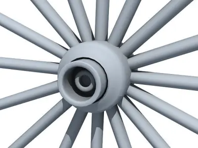 Classic Carriage Wheel 3D model