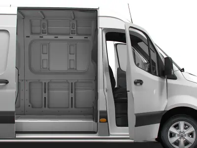 Mercedes Benz eSprinter Panel Van L4H2 RWD HQ Interior 2024 3D model
