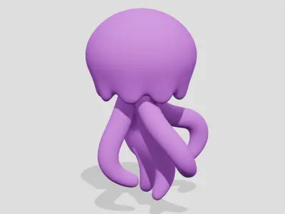 Lilac jellyfish 3D model