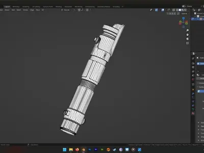 Indara Lightsaber - Star Wars Acolyte 3D model