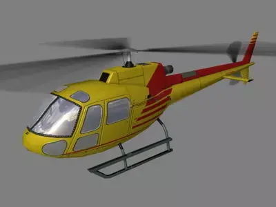 As-350 V4 Helicopter Low-poly 3D model
