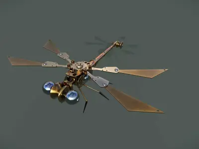 Mechanical Bug Low-poly 3D model