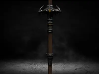 Medieval Ancient Spear Low-poly 3D Model Low-poly 3D model