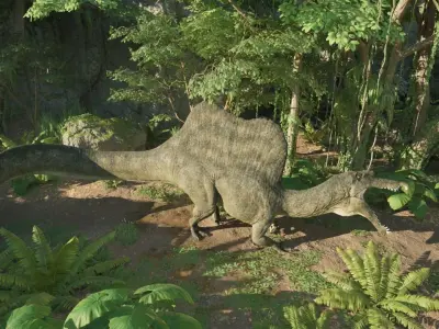 Spinosaurus Low-poly 3D model