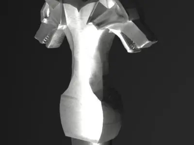 Geralts silver sword Low-poly 3D model