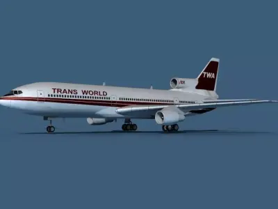 Lockheed L-1011-50 Trans World 2 3D model