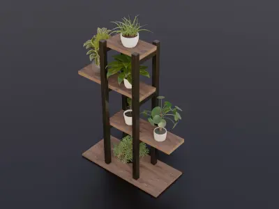 Modern Plants Stand  Free 3D model