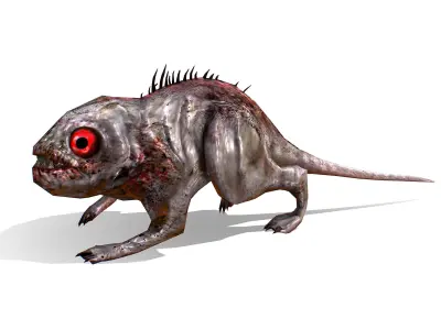 Rat Monster Zombie - Animated Low-poly 3D model