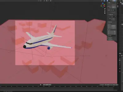 Isometric Airplane   Low-poly 3D model