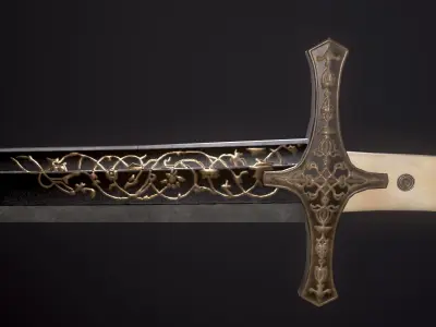 The sword of Sultan Mehmet Low-poly 3D model