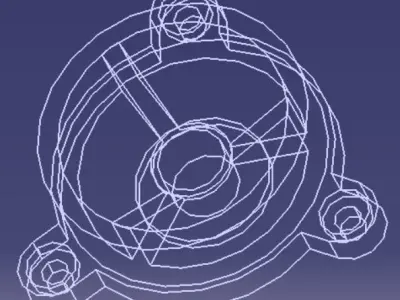 Chuck like circular mechanical part 3D model