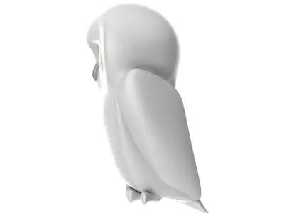 Owl Toy Low-poly 3D model