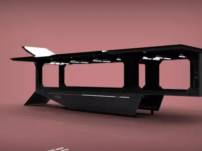 TRAILER TESLA TRUCK Free 3D model