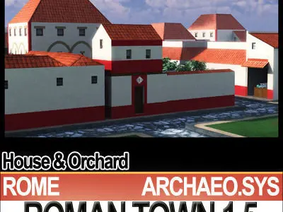 Roman Town House And Orchard Block 1 5 Low Poly 3D model