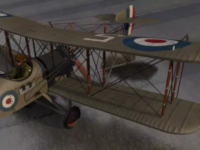 Airco DH2 - DeHavilland DH2 3D model