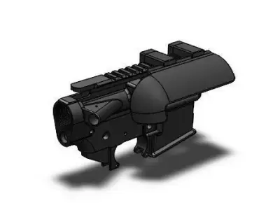 AR 15 Rifle Upper and Lower 3D model