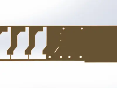 mold for desk mounting part Free 3D model