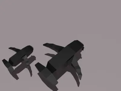 Fish model pair of shoes 3D model