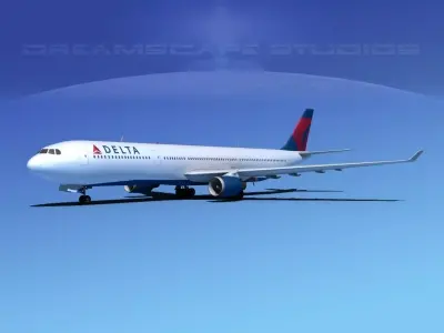 Airbus A330-300 Delta 3D model