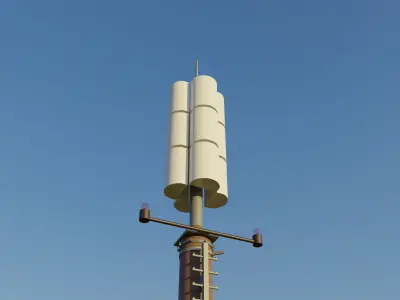 Small Military Radio Transmission Mast Limberg Low-poly 3D model