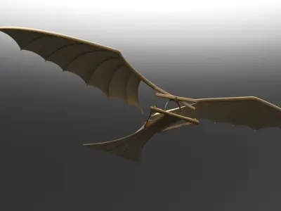 Leonardo Da Vinci Ornithopter 3D print model