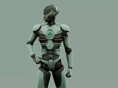 CYBORGTOPIA B-33  Rigged for Unreal Engine - Unity - MIXAMO 3D model