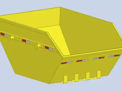 Industrial dumpster 3D model