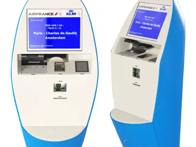 KLM self-service kiosk 3D model