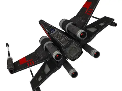 Star Wars X-Wing Black T-70 3D model