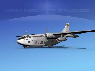 Fairchild C-123K Provider V02 3D model