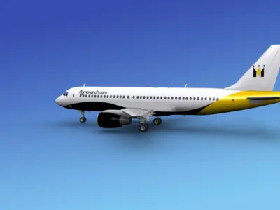 Airbus A320 Monarch 3D model