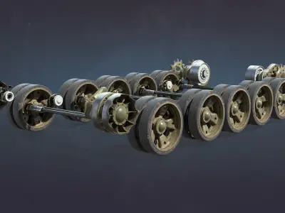 T-55 Tank Chassis 3D model