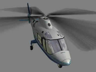 Agusta Helicopter V5 Low-poly 3D model