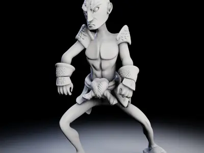 Samurai 4 poses - 3D Print Models 3D print model