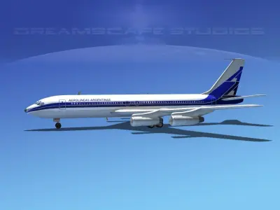 Boeing 707 Aerolineas Argentinas 3D model