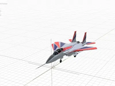 McDonnell Douglas F-15 ACTIVE - THE FRANKENSTEIN FIGHTER - Low-poly 3D model