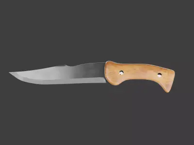 Hunting Knife 3d model Free low-poly 3D model