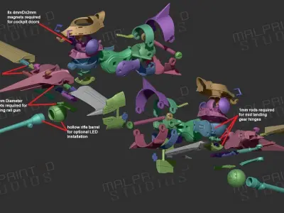 Cowboy Bebop Ships for 3D Printing 3D print model