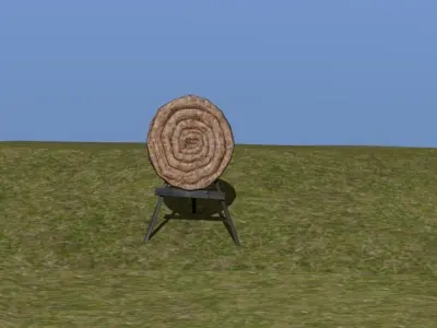 Medieval target Free low-poly 3D model