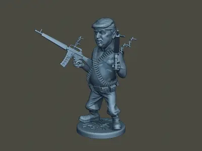 Donald Trump RamboMan 3D print model