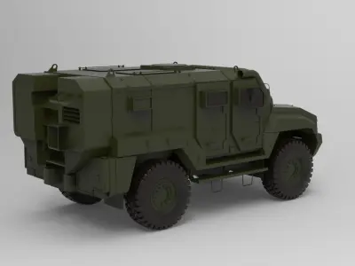 Kamaz armored vehicle 3D model
