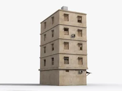 Arab Middle East Building x9 Low-poly 3D model