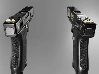 Glock Gemist MK2 Handgun Low-poly 3D model