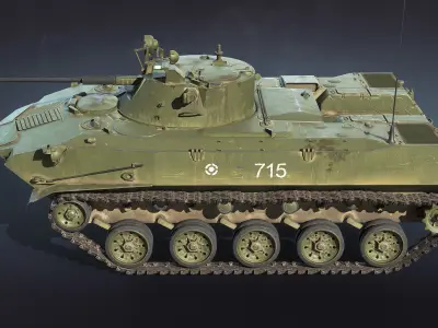 BMD-2 LOD2 Low-poly 3D model