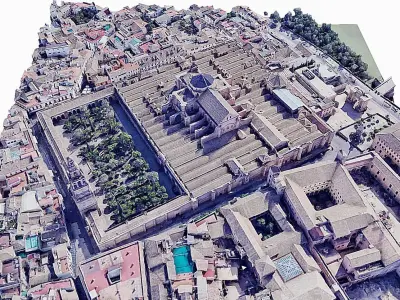 Mosque-Cathedral of Cordoba Low-poly 3D model